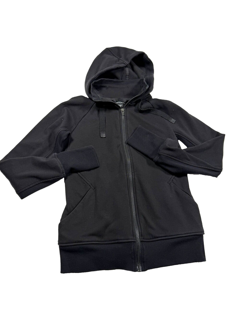 Athleta Black Full Zip Hoodie Raglan Sleeve Women's XS
